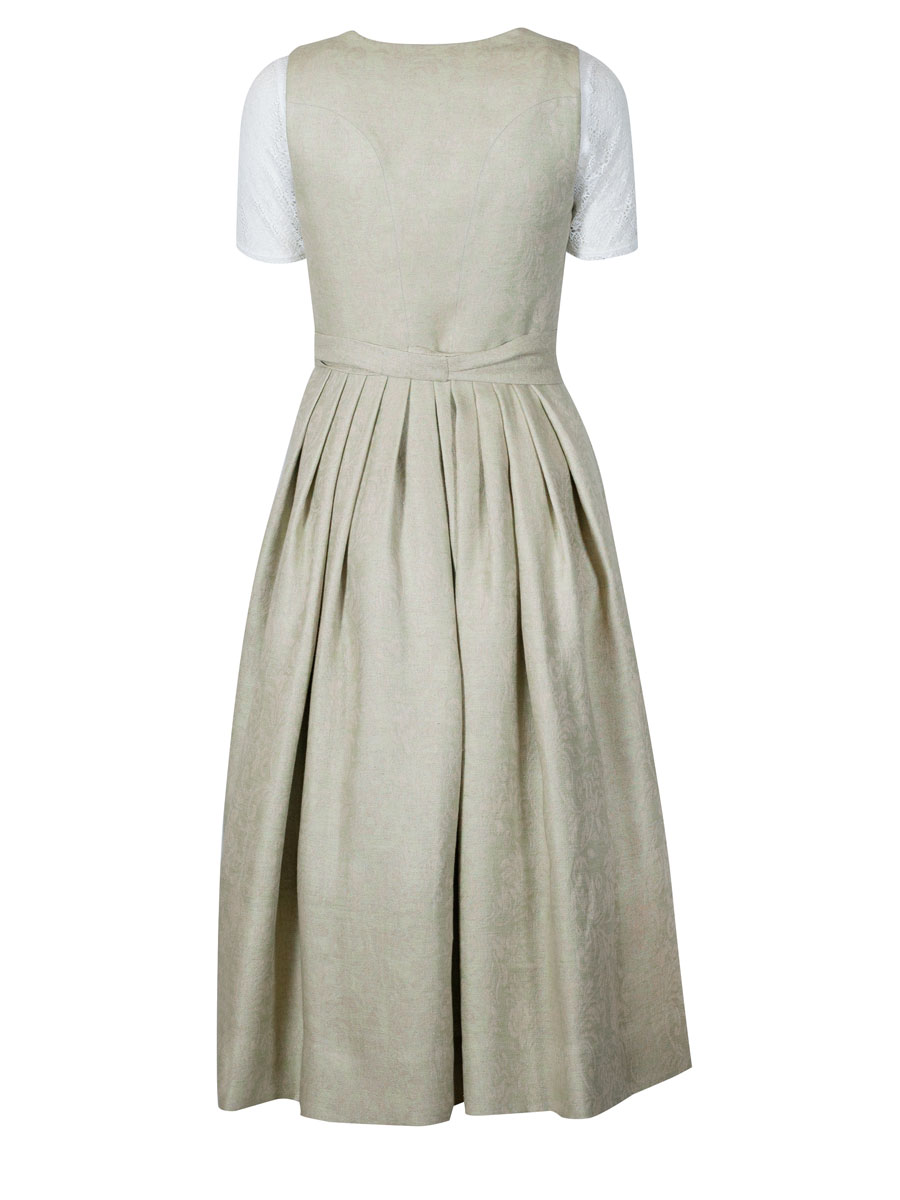 Gottseidank Leinendirndl Monika, lemongras, hochwertig, festlich, 80cm #4