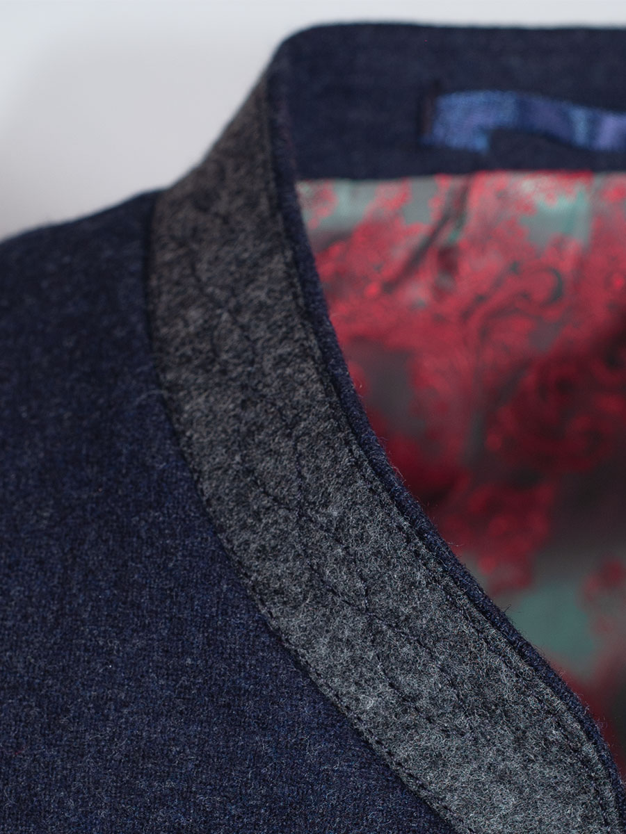 hausg'macht Lodenjanker Wallgau, marine, elegant, fein gestreift #4