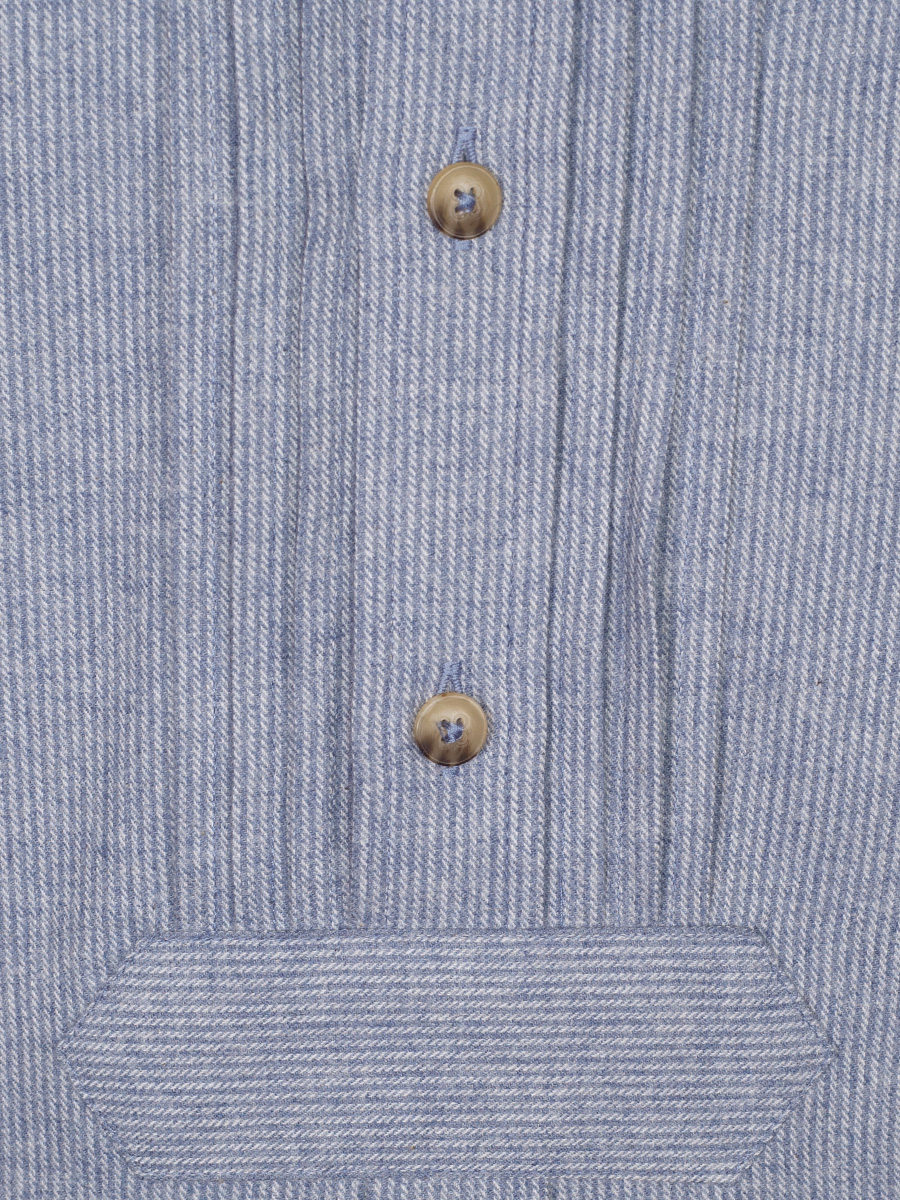 Waldorff Trachtenhemd hellblau, gestreift, Pfoad, Stehkragen #4