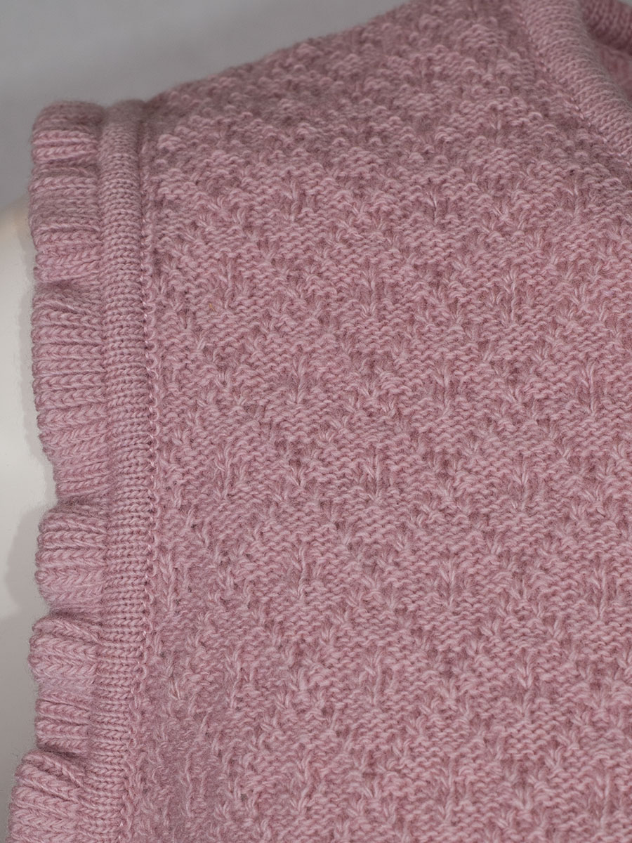 Huber Strickpullunder Nini, altrosa, Rüschenärmel #4