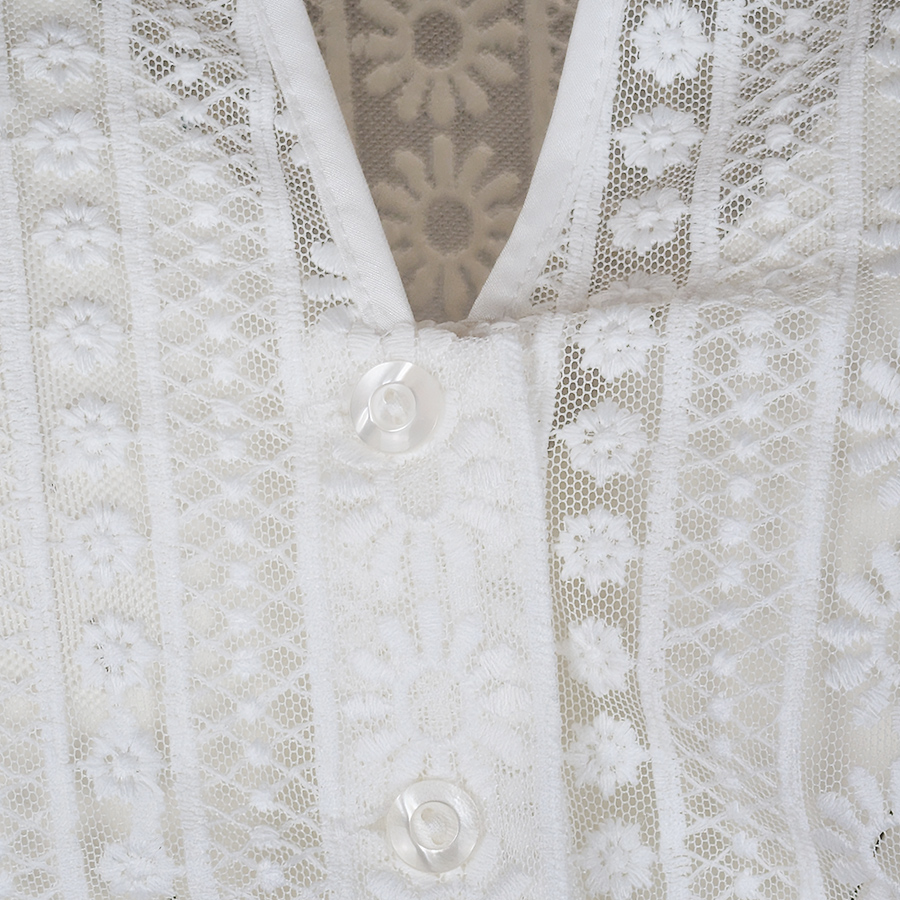 Wenger Dirndlbluse Romy, ecrue, Lochmuster #3