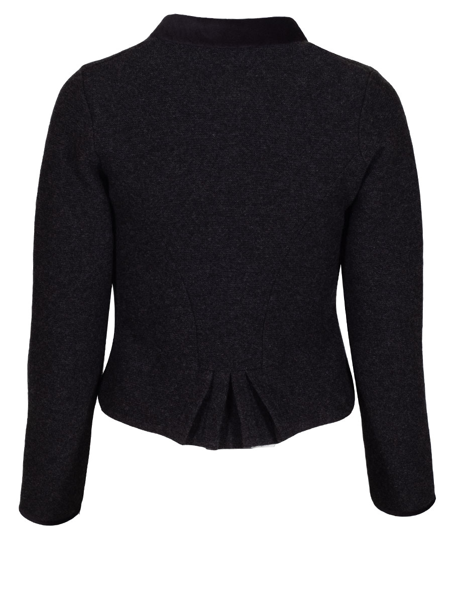 Astrifa Strickjacke Ruhpolding, graphit, grau, schwarzer Samtkragen #2
