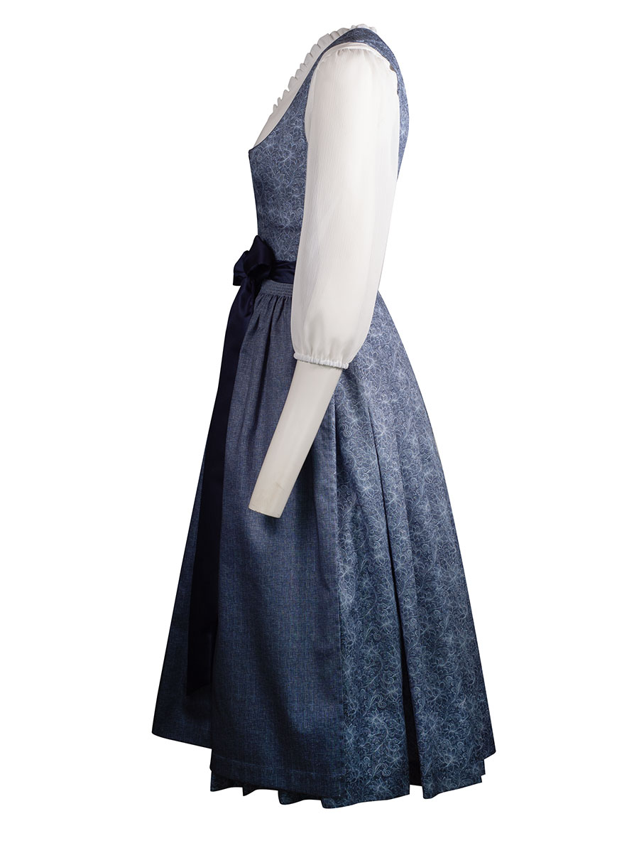Hammerschmid Baumwolldirndl Pillersee, blau gemustert, 80lg #3