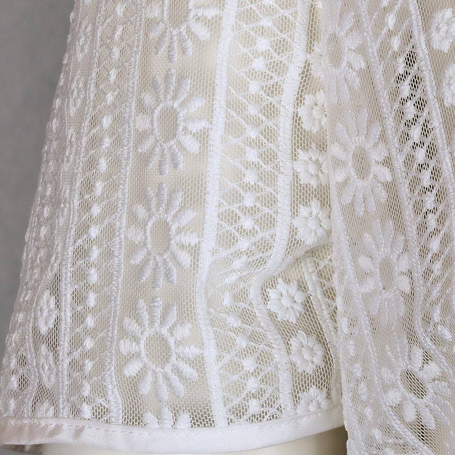 Wenger Dirndlbluse Romy, ecrue, Lochmuster #4