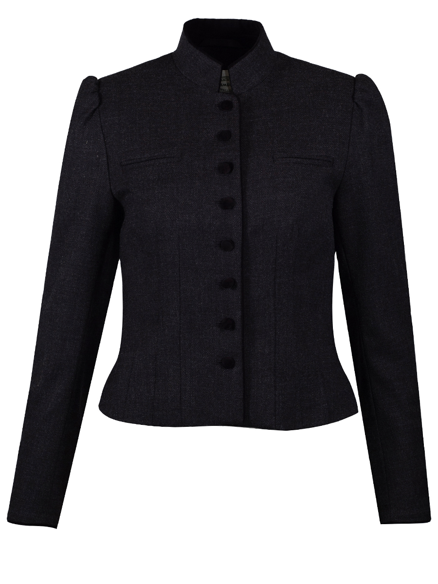 Wenger Stoffjacke Minning, schwarz, Samt, Stretch #1