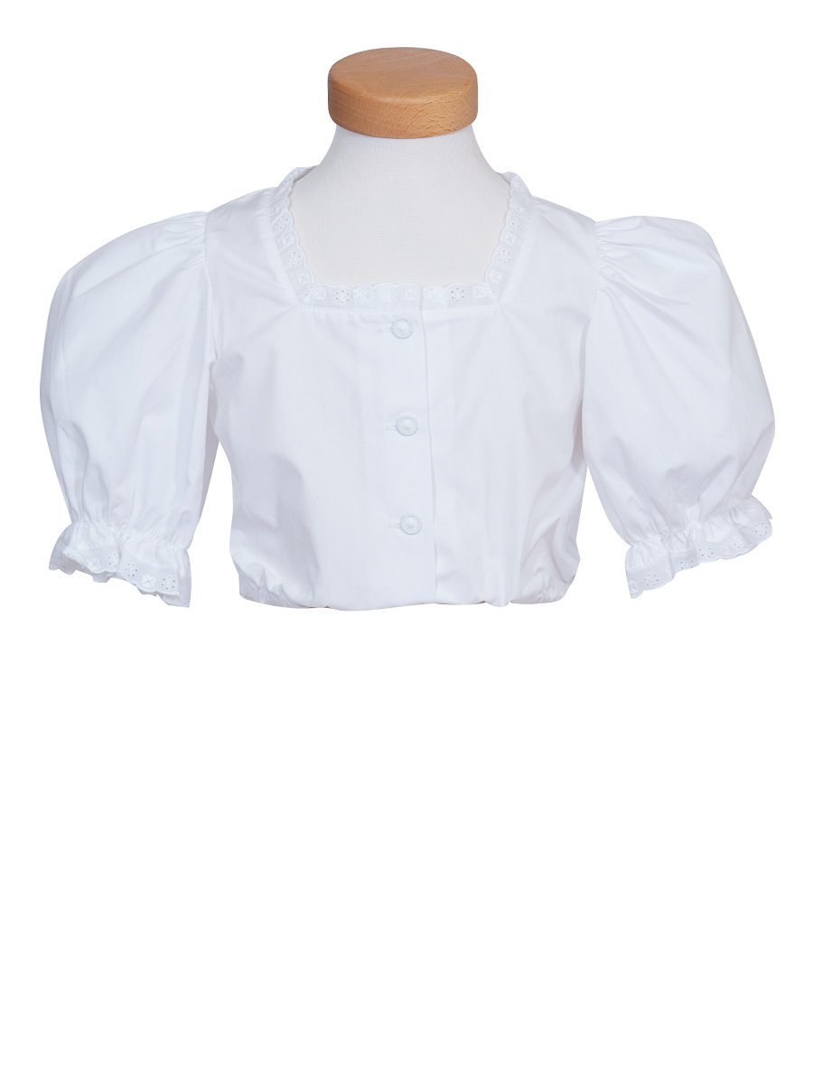 Hammerschmid Kinder-Dirndlbluse Sofie, weiß, Spitze #1
