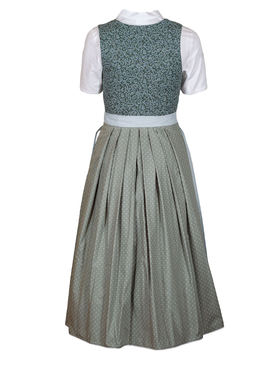 Kinga Mathe Leinen-Dirndl Viola, smaragd-grün, 80lg #2