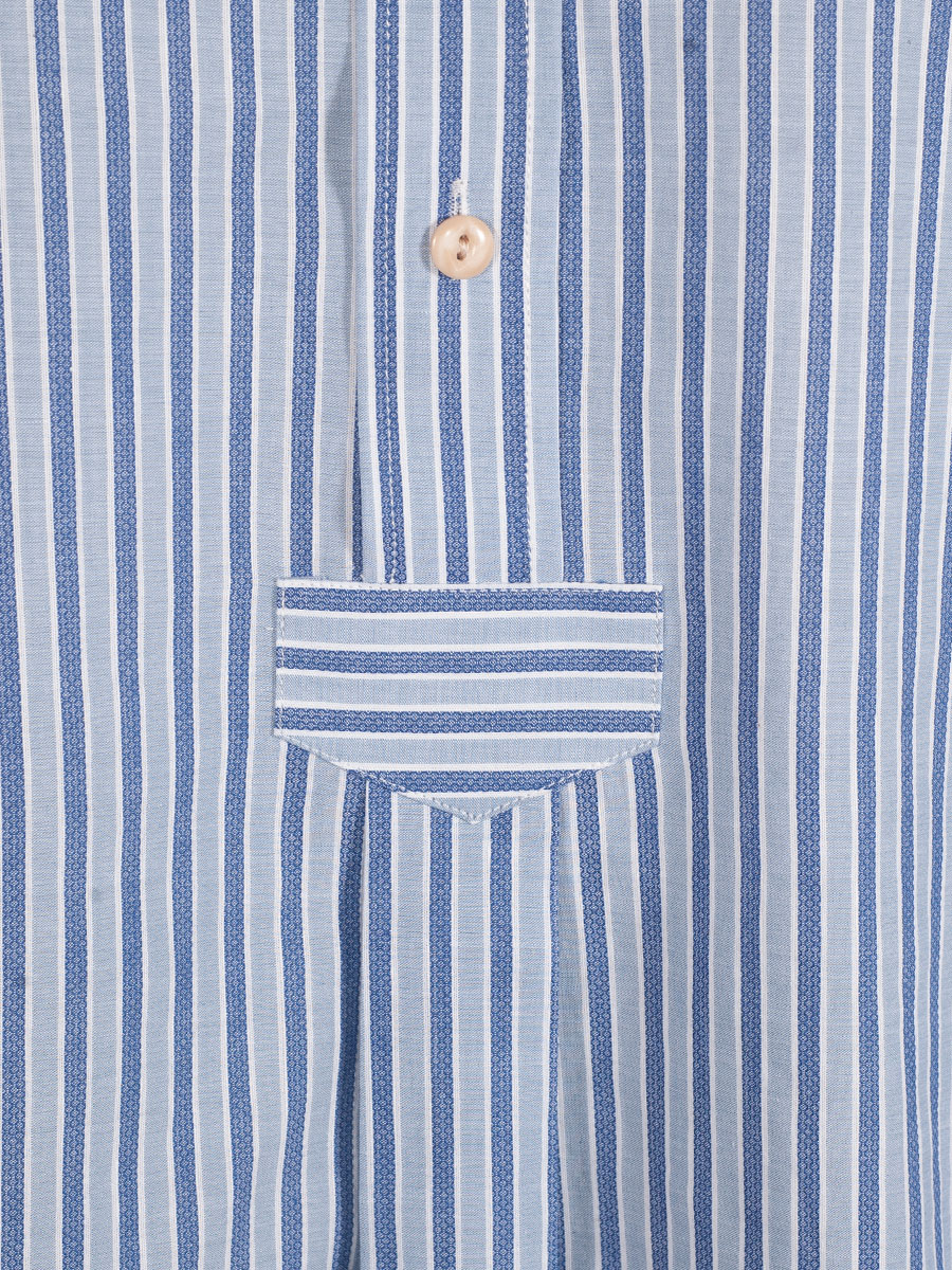Waldorff Trachtenhemd, hellblau-blau, gestreift, Pfoad, Stehkragen #4