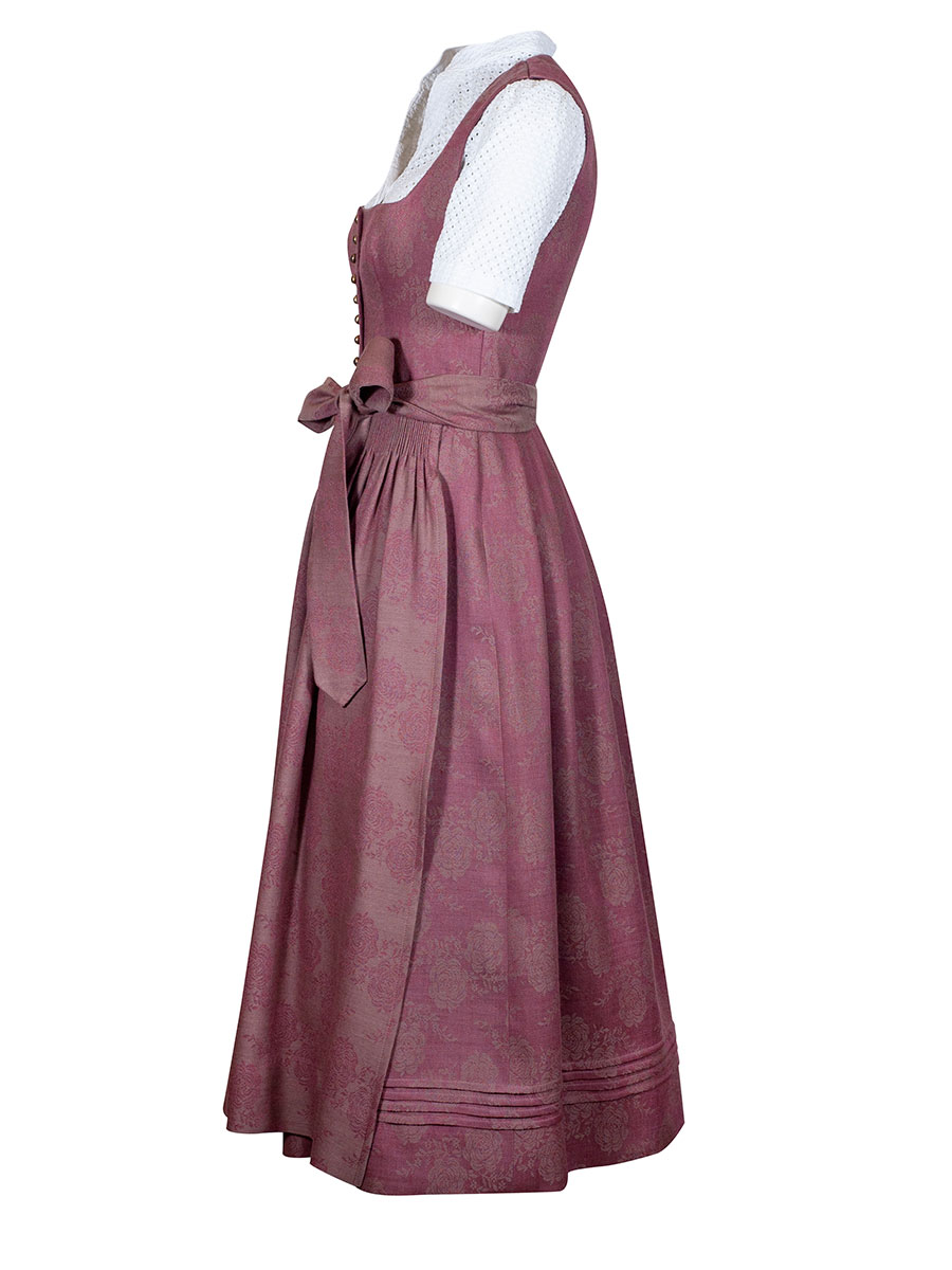 Gottseidank Dirndl Monika, kirschrot, hochwertig, festlich, 80cm #3