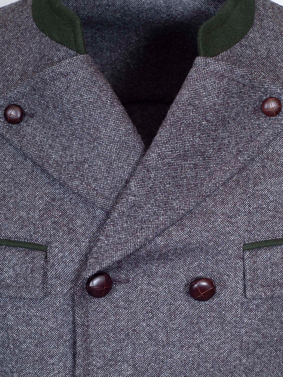 Viererspitz Lodenjoppe Ferchensee, grau-Tweed, Reverse, hochwertig #5