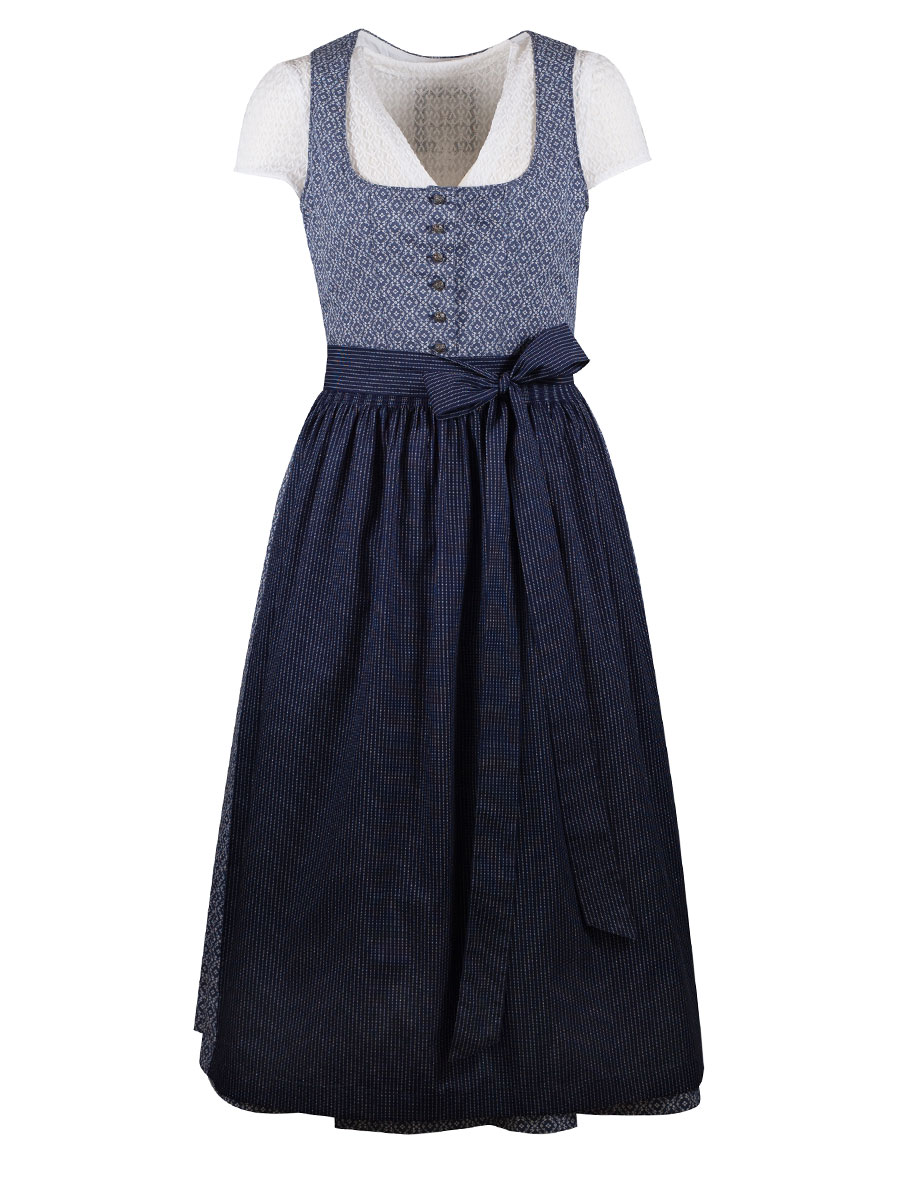 Hammerschmid Baumwolldirndl Braunsee, blau, 80lg #1