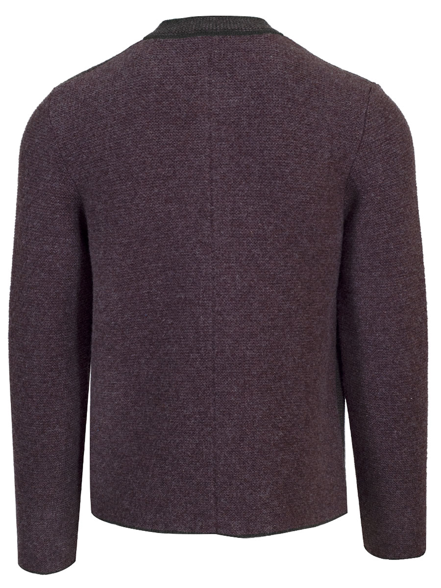 Strickjacke Benno, erde, Vorderseite braun-grün meliert #3