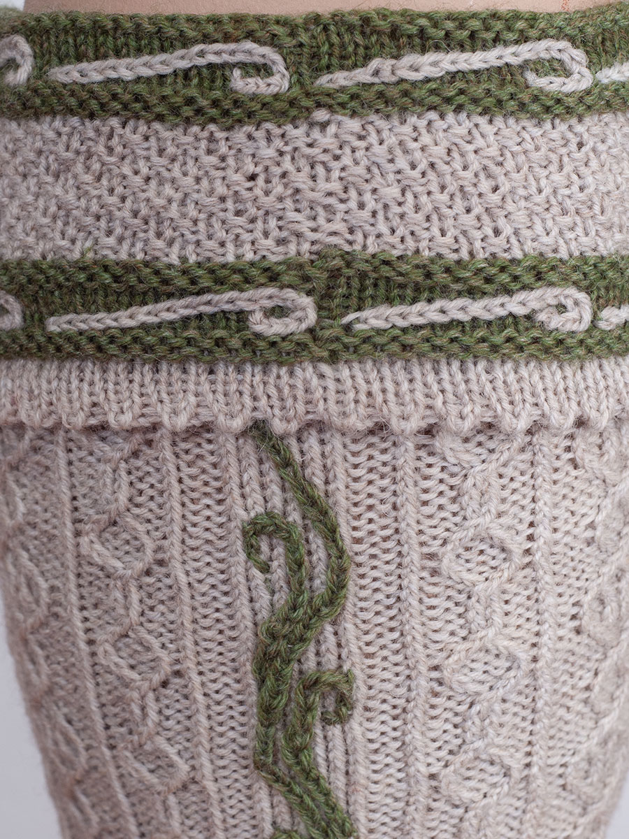 hausg'macht Ennslinger Loferl, beige-moosgrün #3