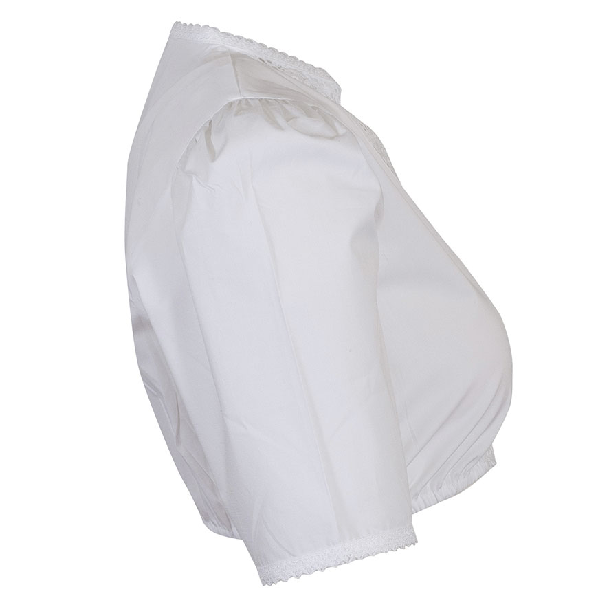Wallmann Dirndlbluse Leilani, weiß, Spitzeneinsatz #2