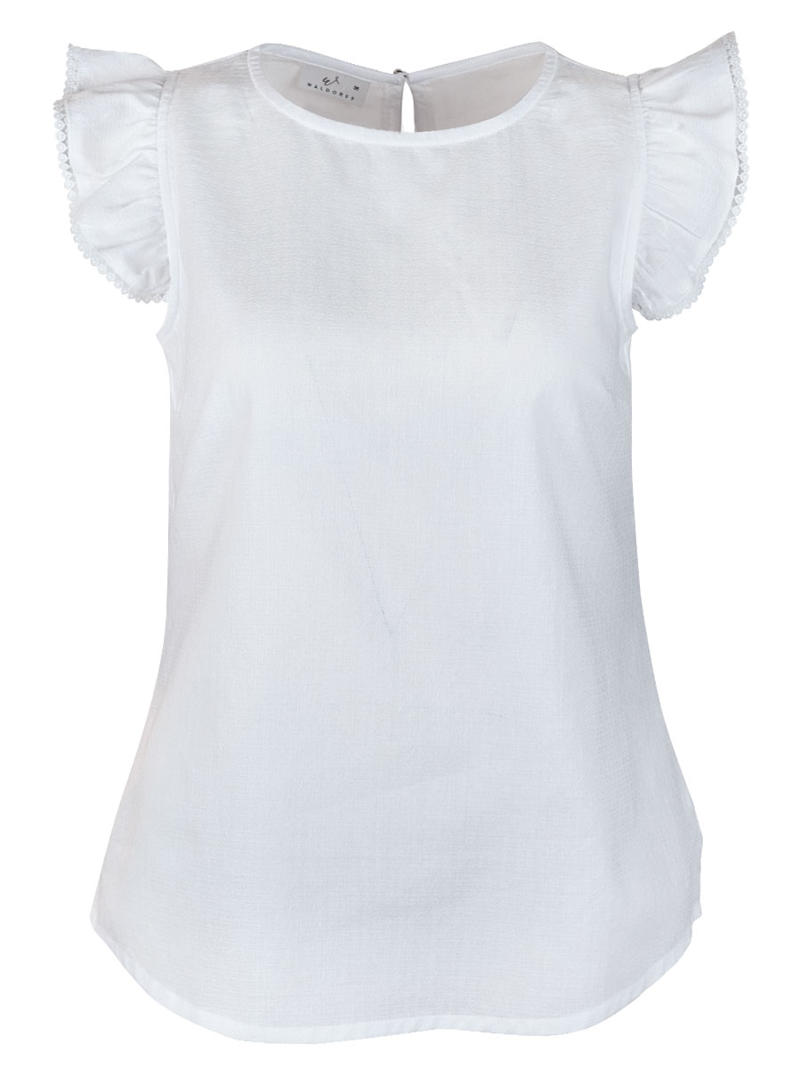 Waldorff Damenbluse, weiß, Flügelarm #1