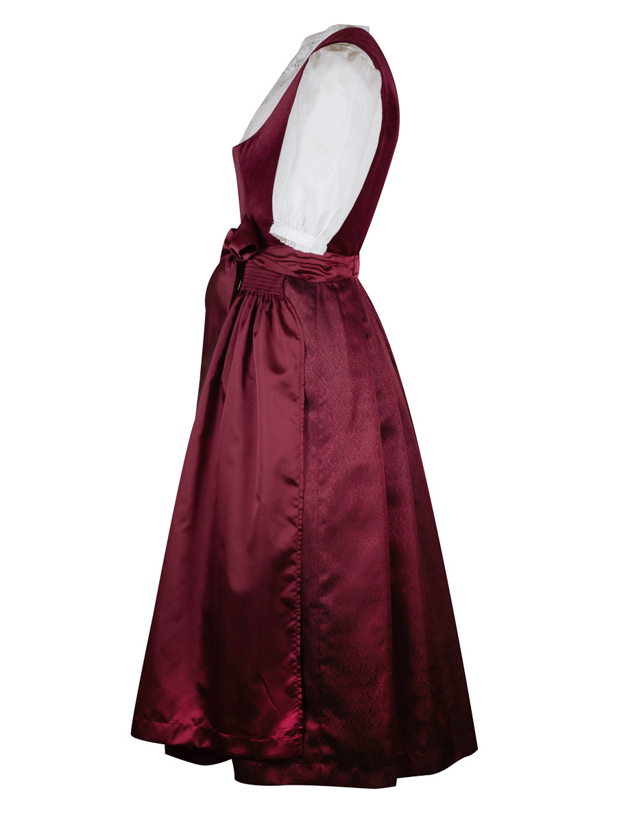 Hammerschmid Samtdirndl Thumsee, weinrot, 80lg #3