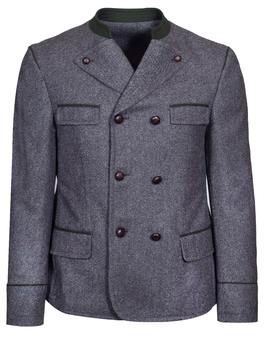 Viererspitz Lodenjoppe Ferchensee, grau-Tweed, Reverse, hochwertig #1