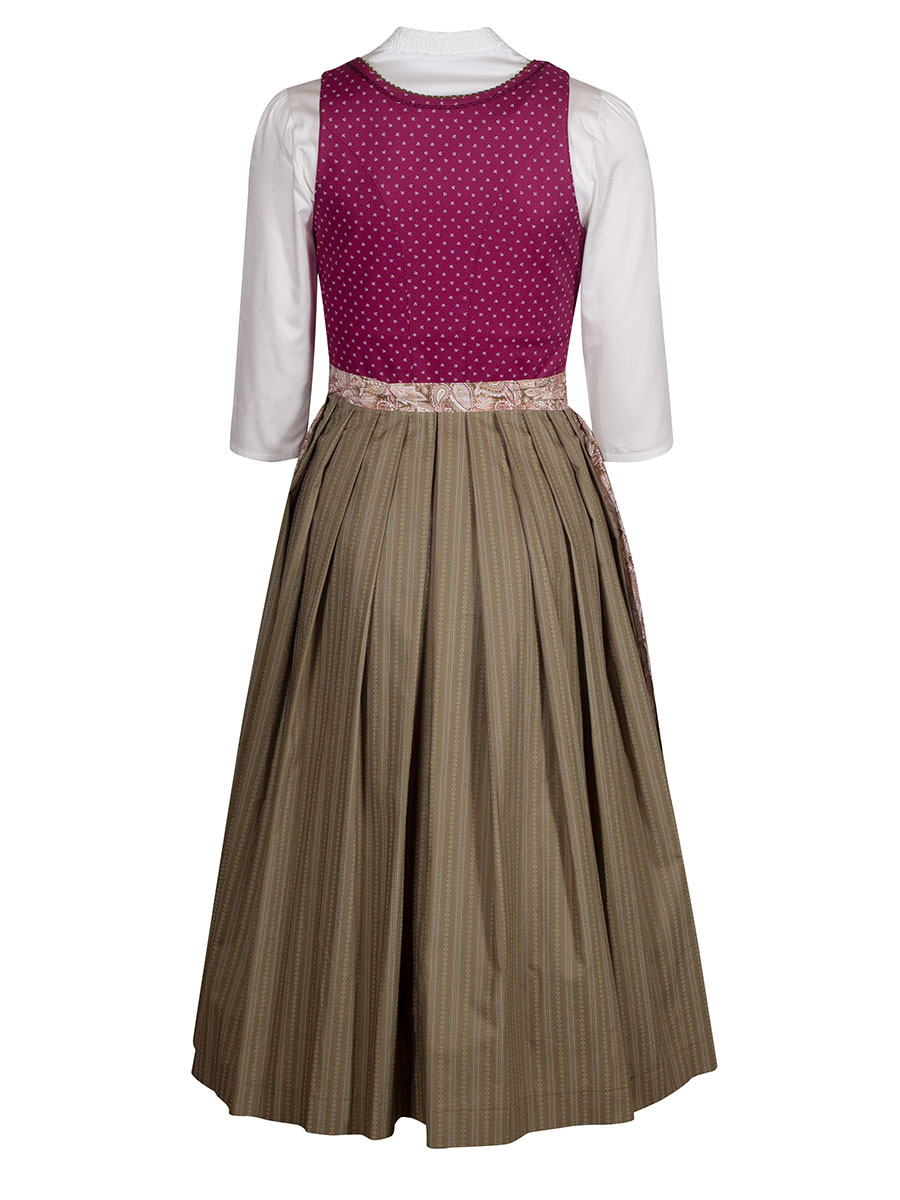 Hammerschmid Koflersee Dirndl, beere-oliv, 80lg #3