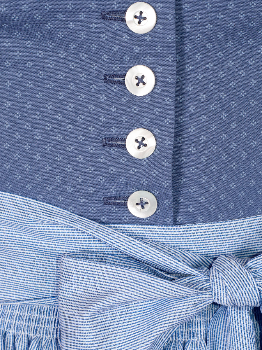 Hammerschmid Dirndl Ledrosee, mittelblau, Flügelarme, 70lg #7