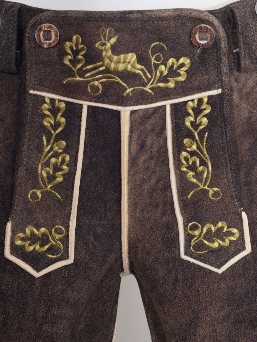 Kurze Lederhose Chieming Hirsch sämisch eibe #4