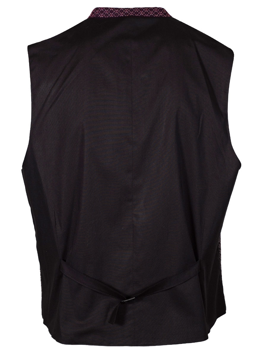 Hammerschmid Herrenwesten Robert, weinrot, schwarzer Rücken, Slim Fit #2