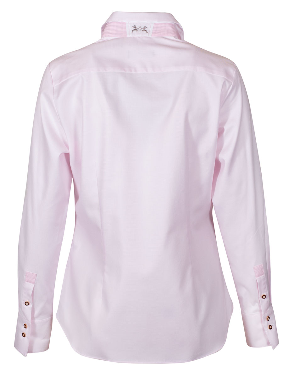 Arido Bluse Langarm, rosa, Hirschhornknöpfe #2