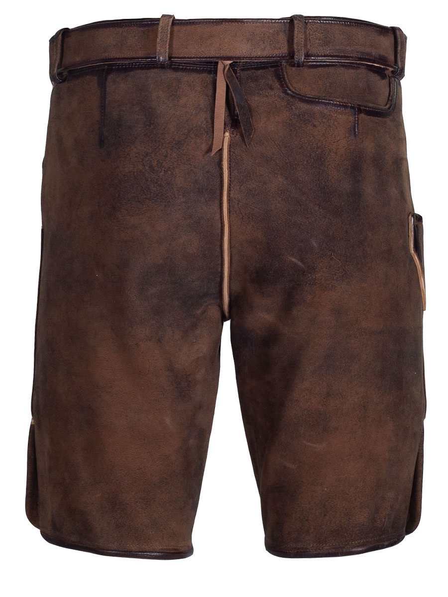 Country Line Kurze Lederhose braun, mit Gürtel, Ziegenleder #3