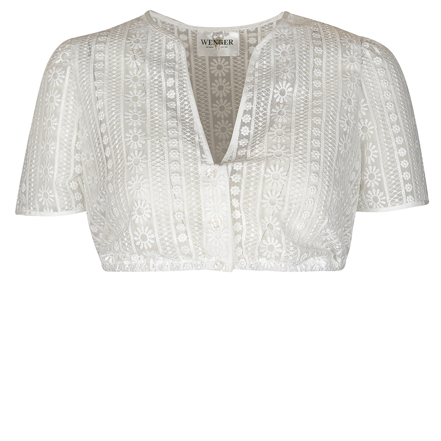 Wenger Dirndlbluse Romy, ecrue, Lochmuster #1