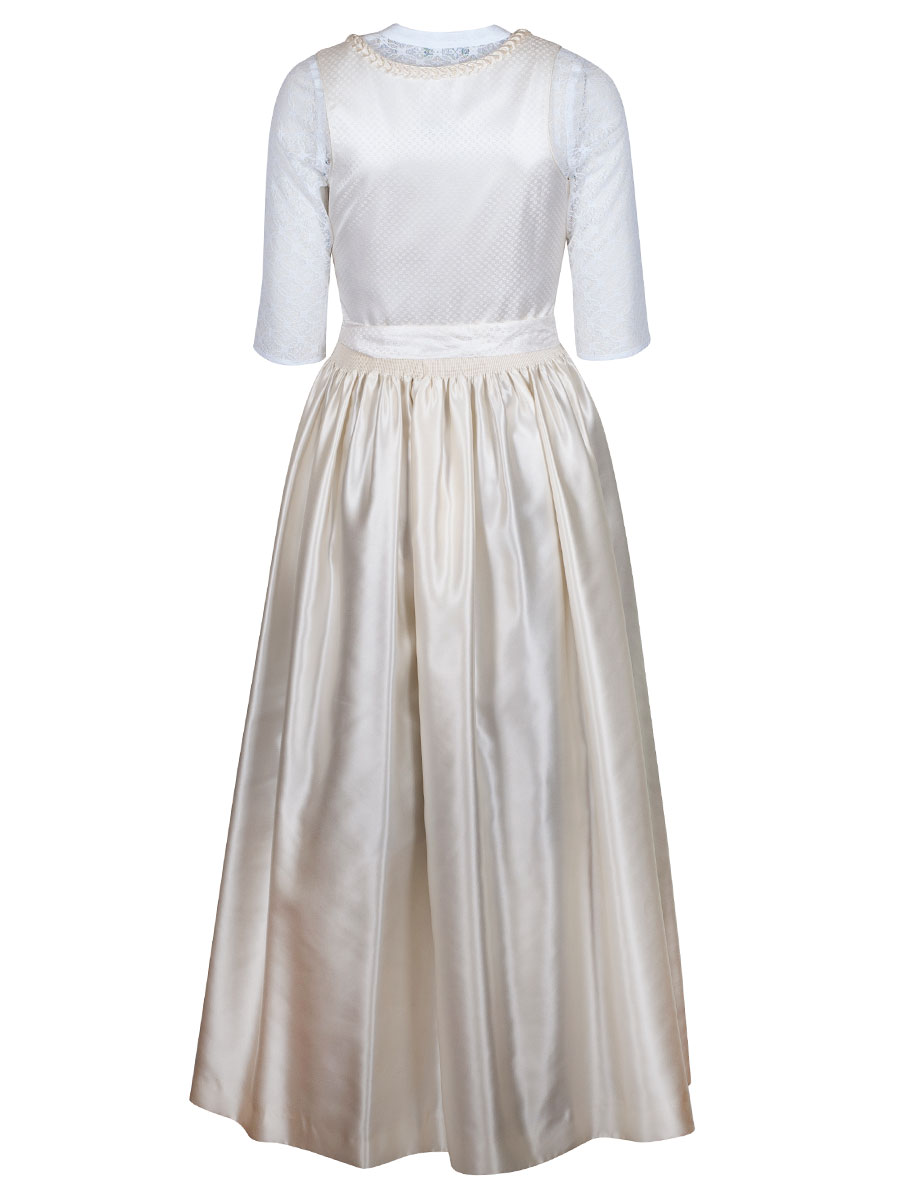 Feli und Hans Shirley Nelda, Hochzeitsdirndl creme, festlich #2