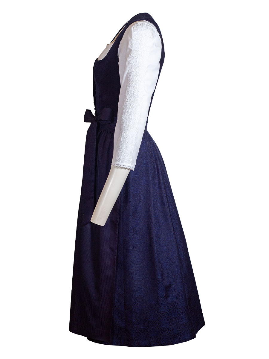 Wenger Viola Festdirndl, marine, Samtoberteil, 80lg #3