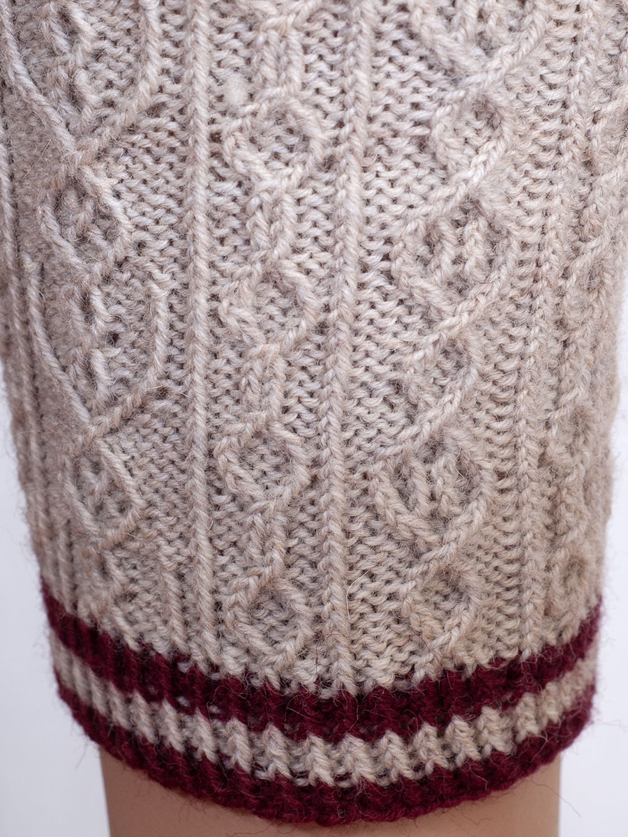 hausg'macht Ennslinger Loferl, beige-weinrot #5
