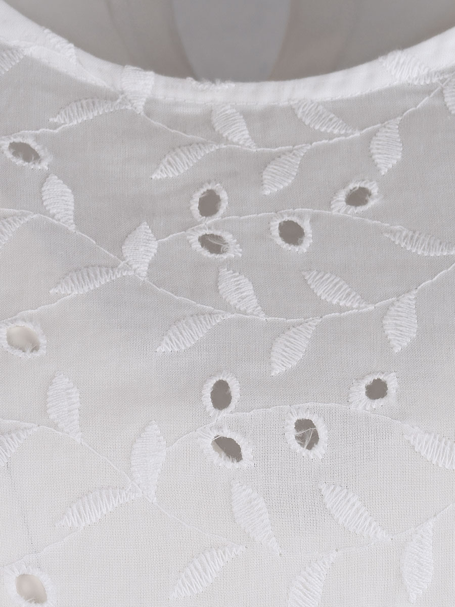 Hammerschmid Bluse Frauke, weiß, Lochmuster #4