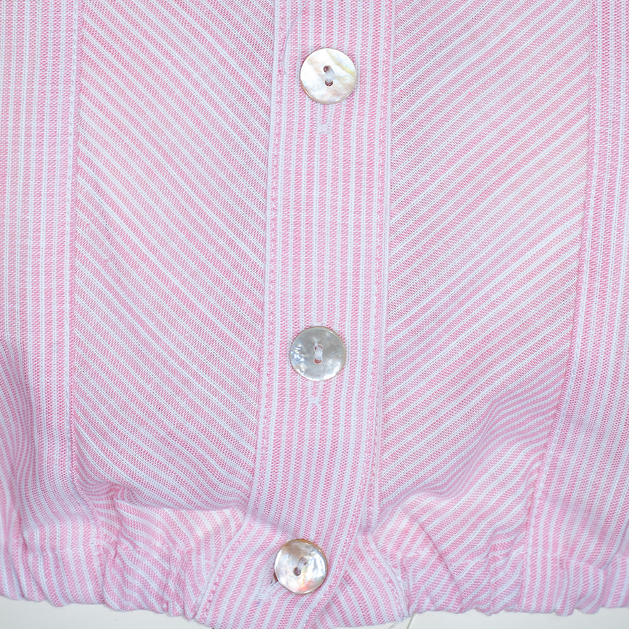 Berwin & Wolff Dirndlbluse, rosa, feingestreift, hochgeschlossen, Kurzarm #4