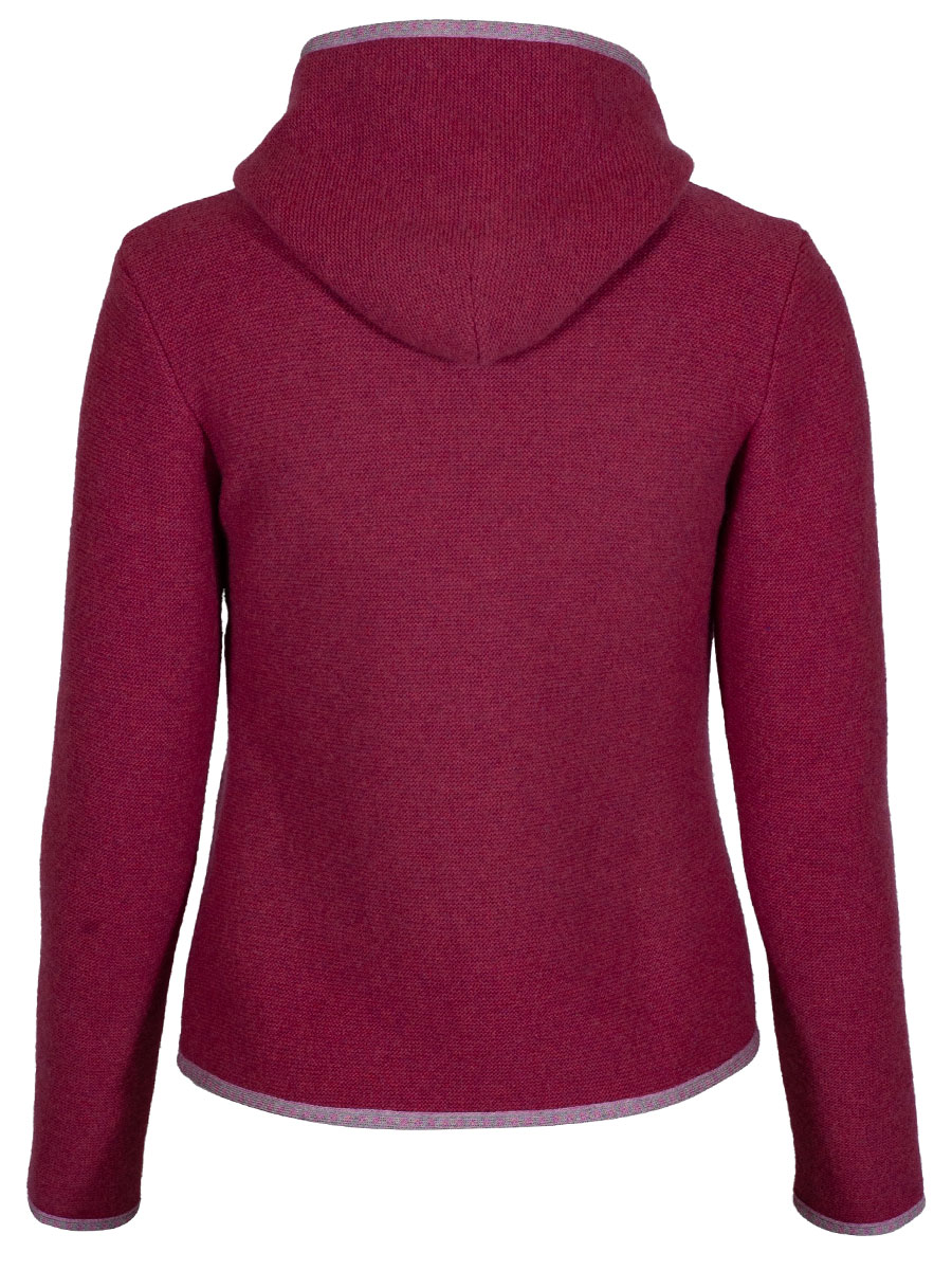 Stapf Strickjacke Malwine, clematis, rosa Abschlüsse, mit Kapuze #3