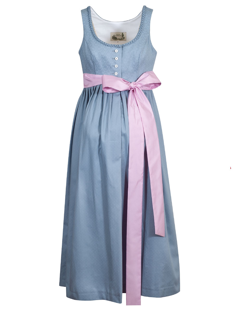 Wenger India Umstandskleid, taubenblau-rosa #1