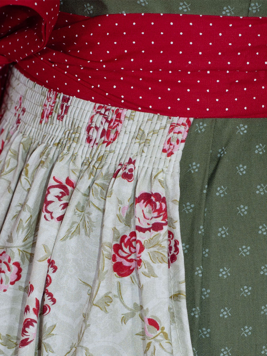 hausg'macht Pillersee Baumwolldirndl, grün-rot gemustert, 80lg #5