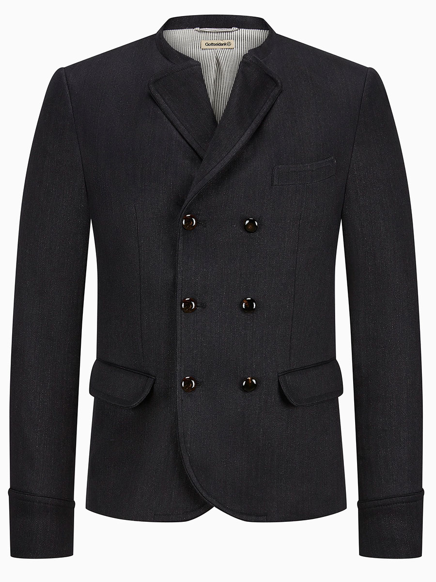 Gottseidank Herrensakko Korbe, carbonblau #1