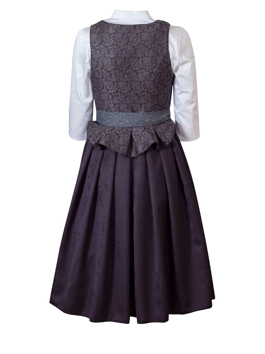Anno Domini Dirndl Mathilde, grau-schwarz, mit Schoßerl, elegant, 70cm #3