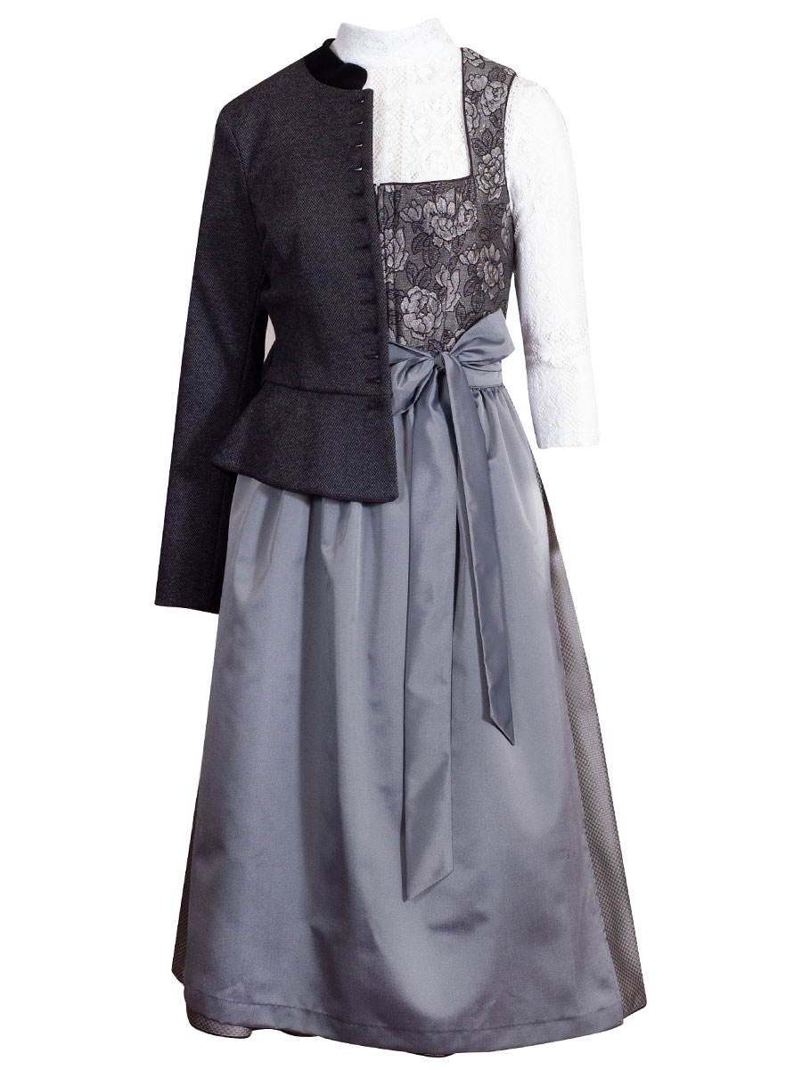 Kinga Mathe Dirndl Fiona, sehr festlich, grau mit Glitzer, 80 lg #7