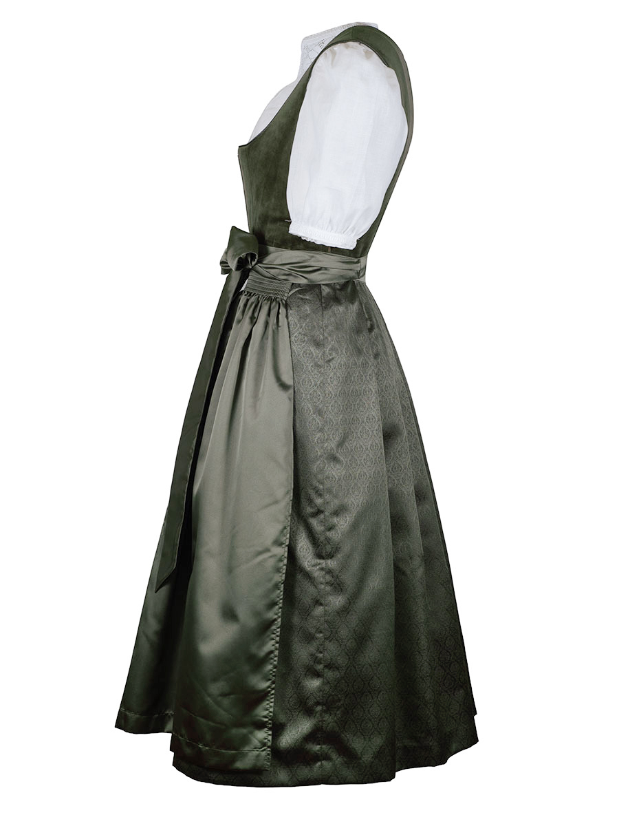 Hammerschmid Samtdirndl Thumsee, grün, 80lg #4