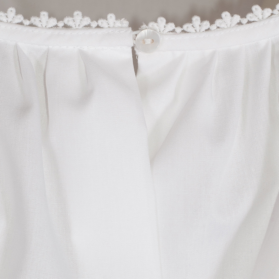 Waldorff Dirndlbluse weiß, Kurzarn, bestickte Arme #4