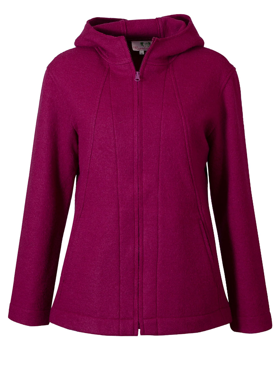 hausg'macht  Regina Walkjacke, Kapuze, beere, Reißverschluss #1