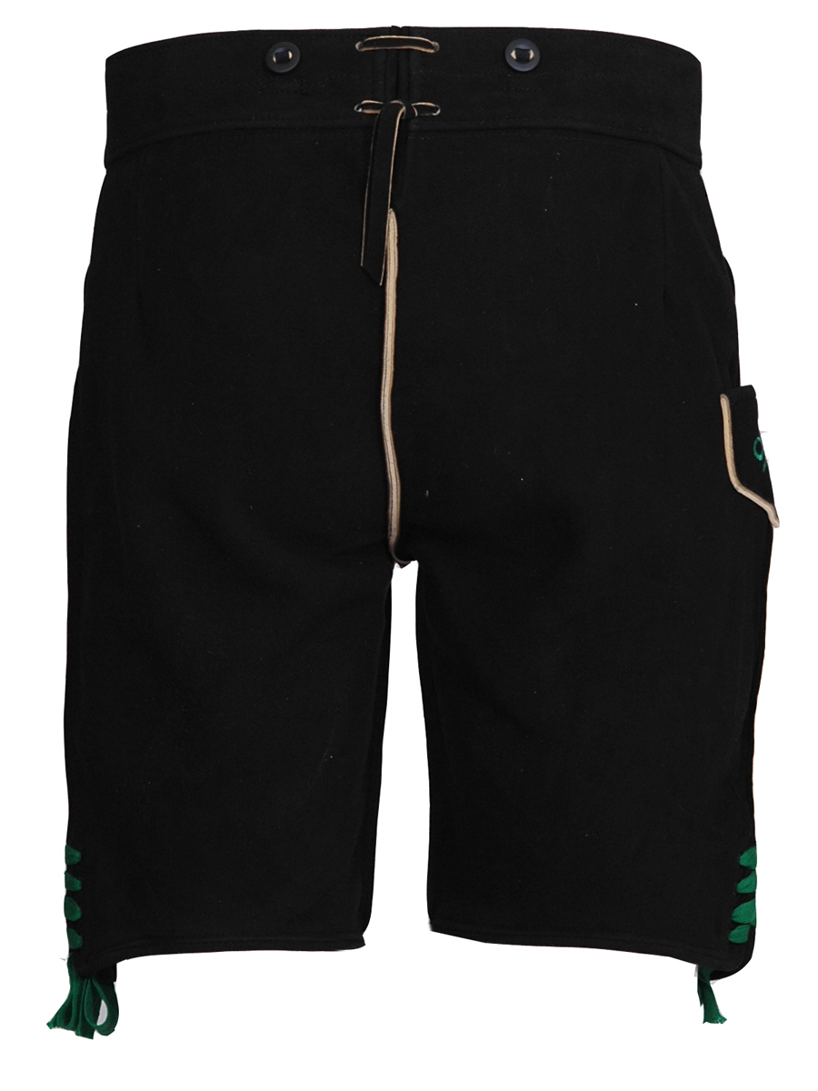 hausg´macht Lederhose Originaltracht, Schliersee, Handstick-Optik, Hirsch, dunkelgrün #3