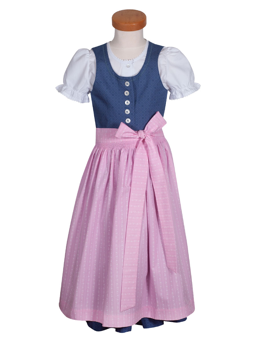 Hammerschmid Bergsee Kinder-Dirndl, blau-rosa, mit Bluse #1