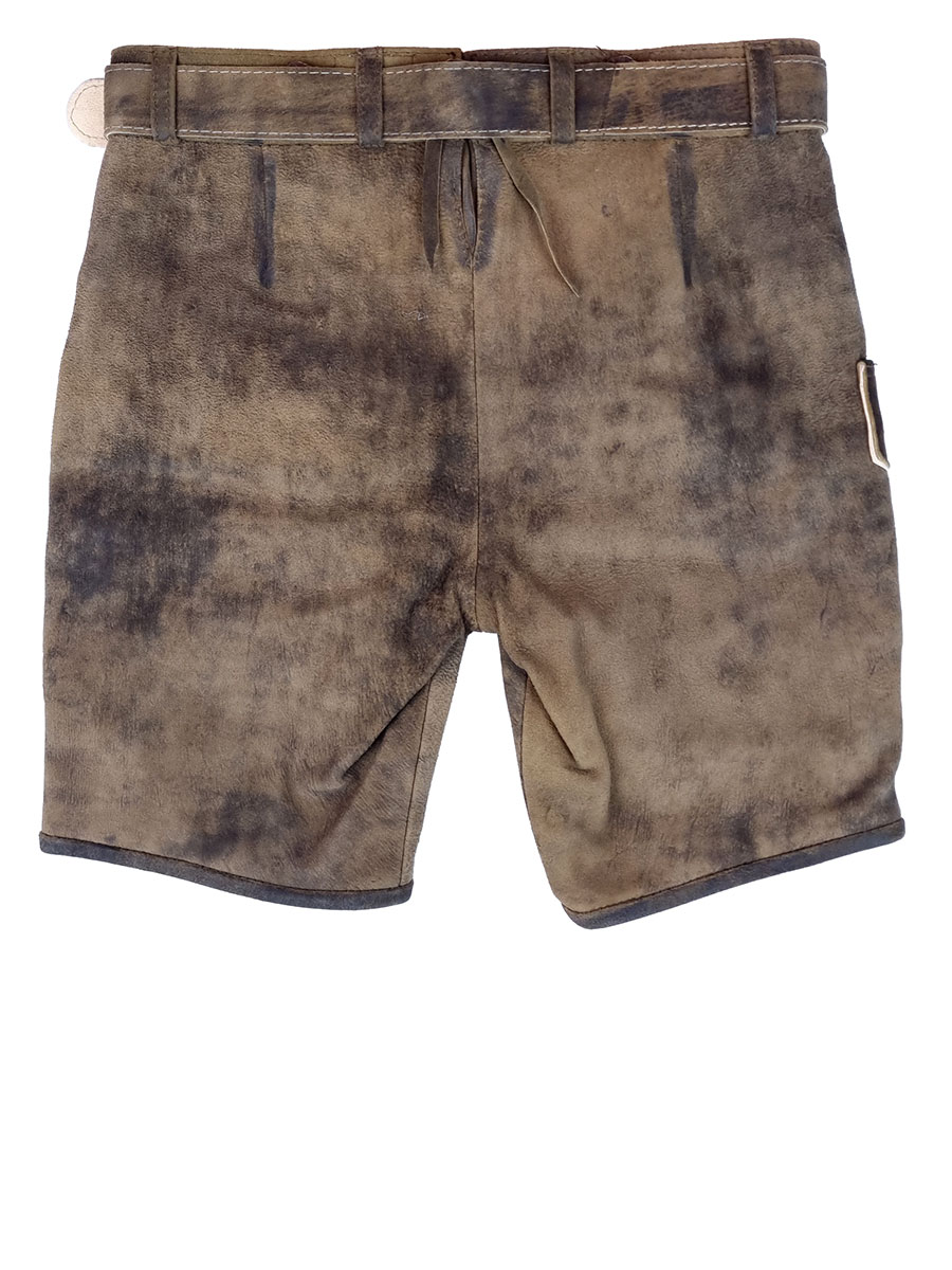 Isar Trachten kurze Lederhose, eiche, Burschen #2