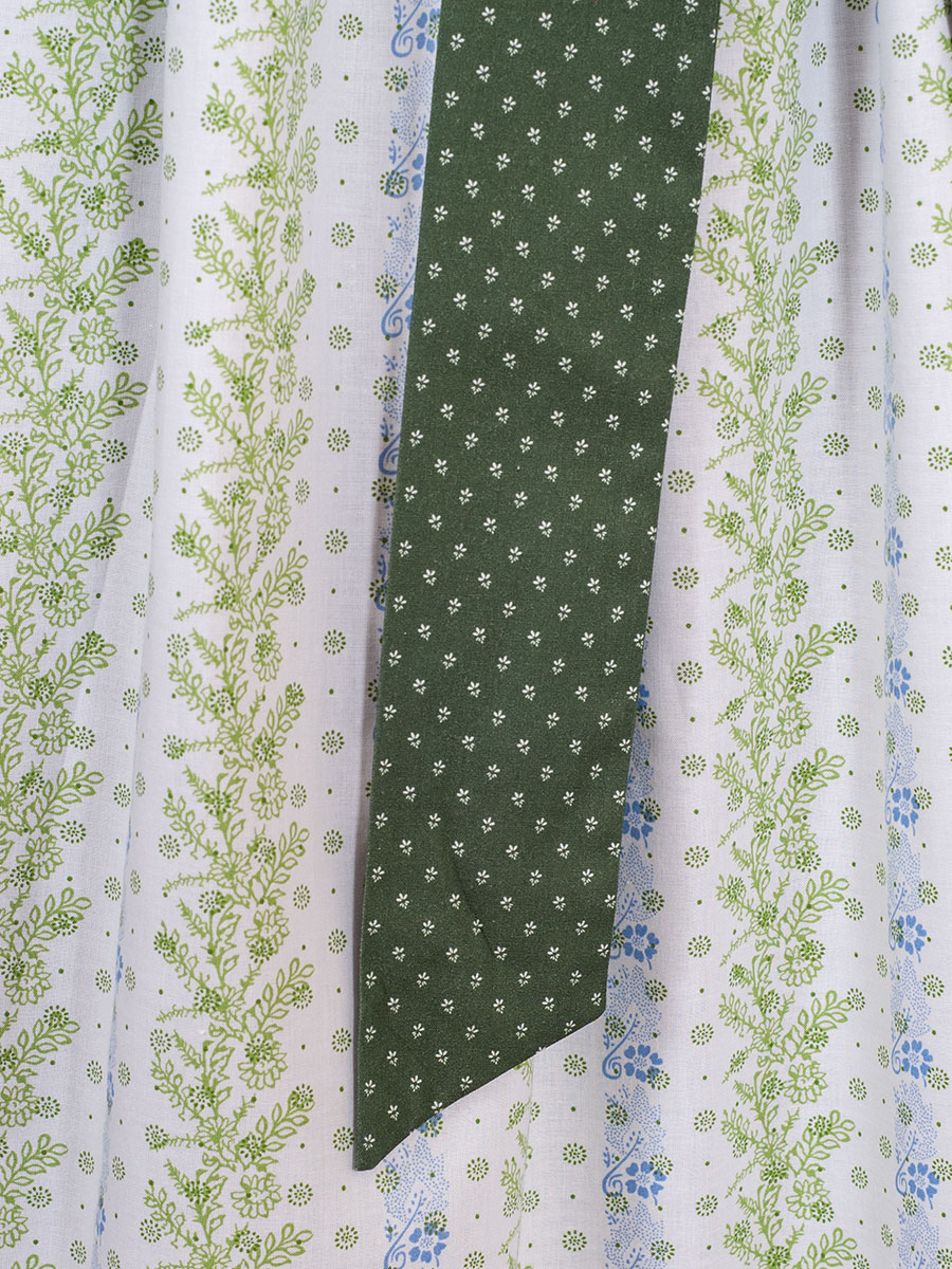 hausg'macht Baumwolldirndl Koflersee, grün, weiße Schürze mit Blumen, Stretch, 80cm #6