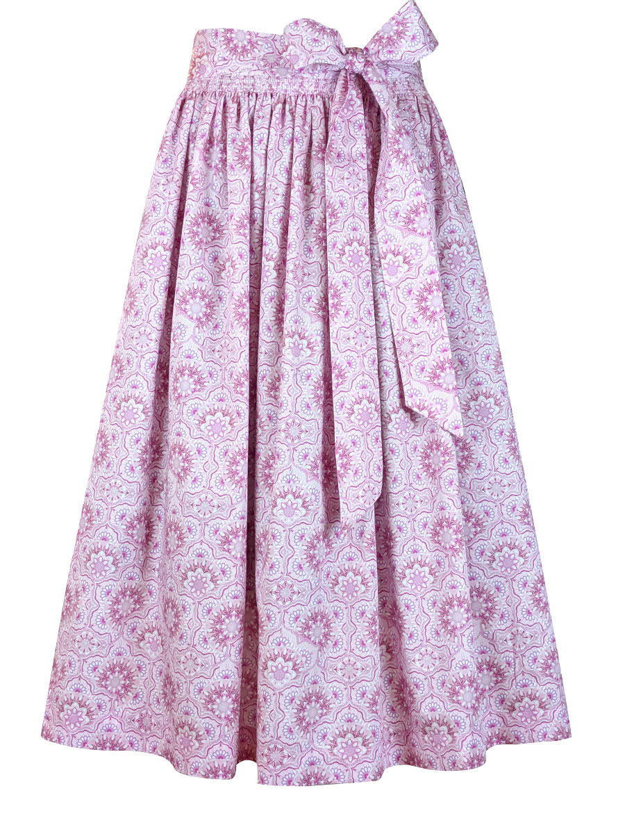 Hammerschmid Baumwollschürze pink gemustert, 77cm #1