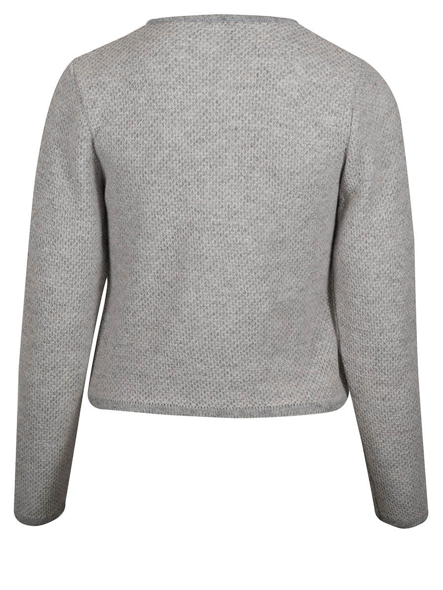 hausg'macht Strickjacke beige-silber, fein gemustert #4