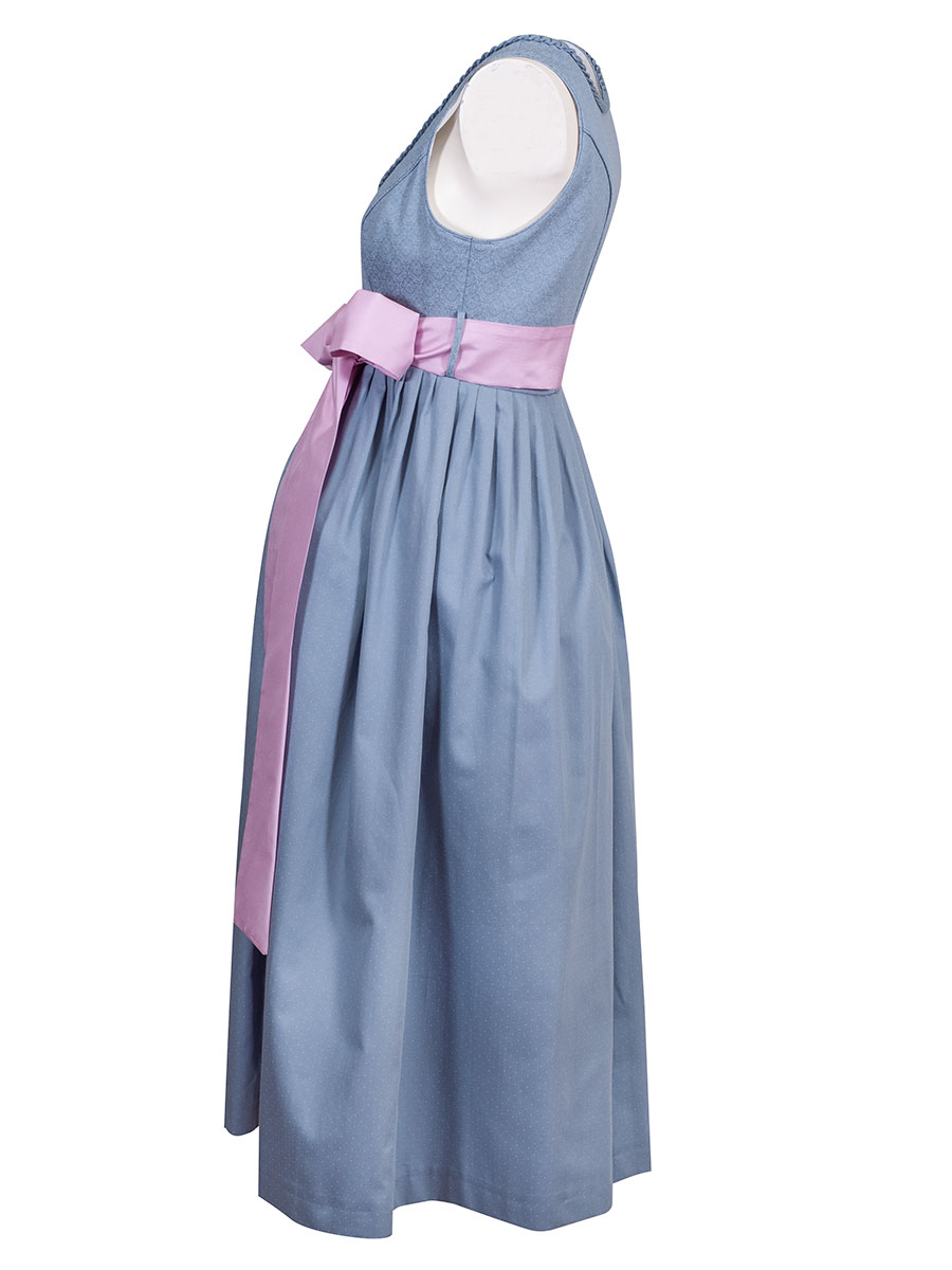 Wenger India Umstandskleid, taubenblau-rosa #2