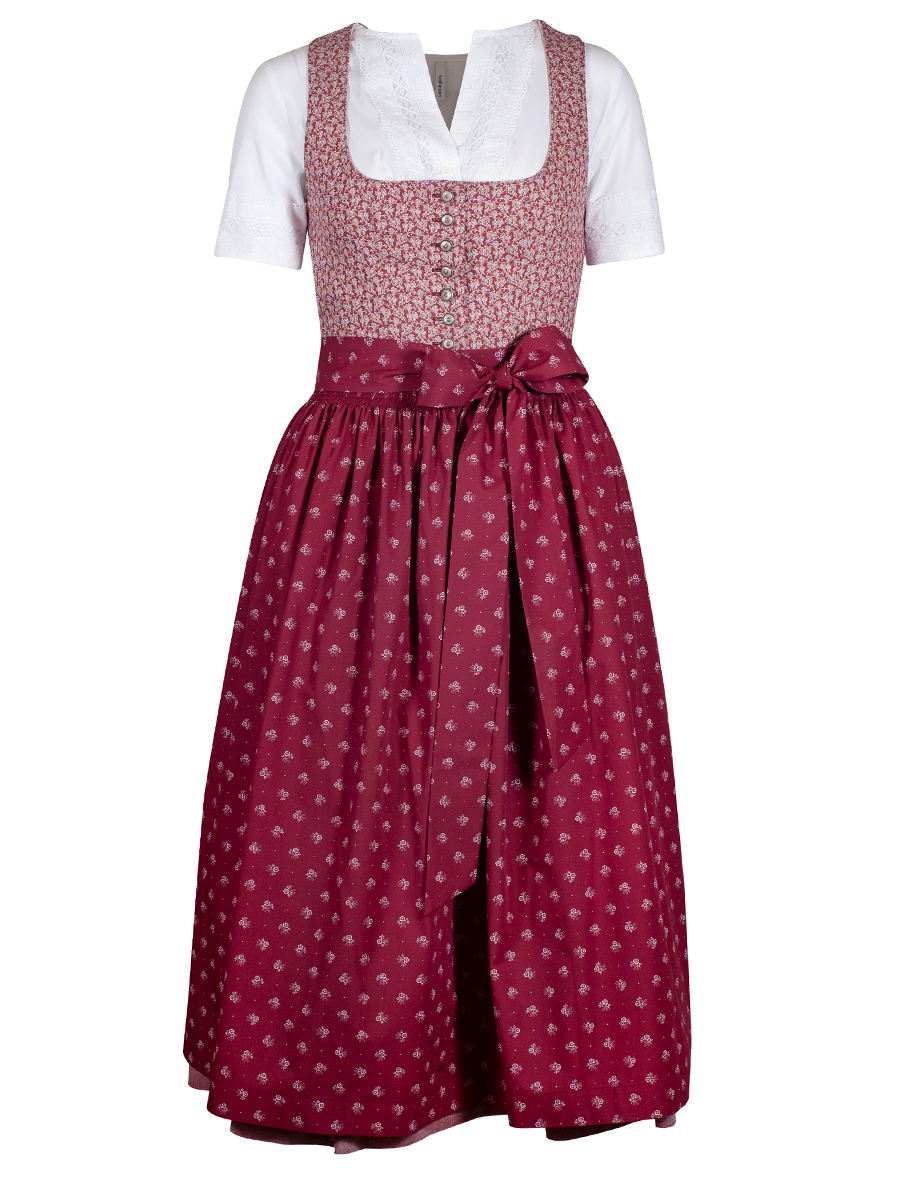 Hammerschmid Pillersee Baumwolldirndl, rot-beige, Stretch, 80lg Hammerschmid Pillersee Baumwolldirndl, rot-beige, Stretch, 80lg #1